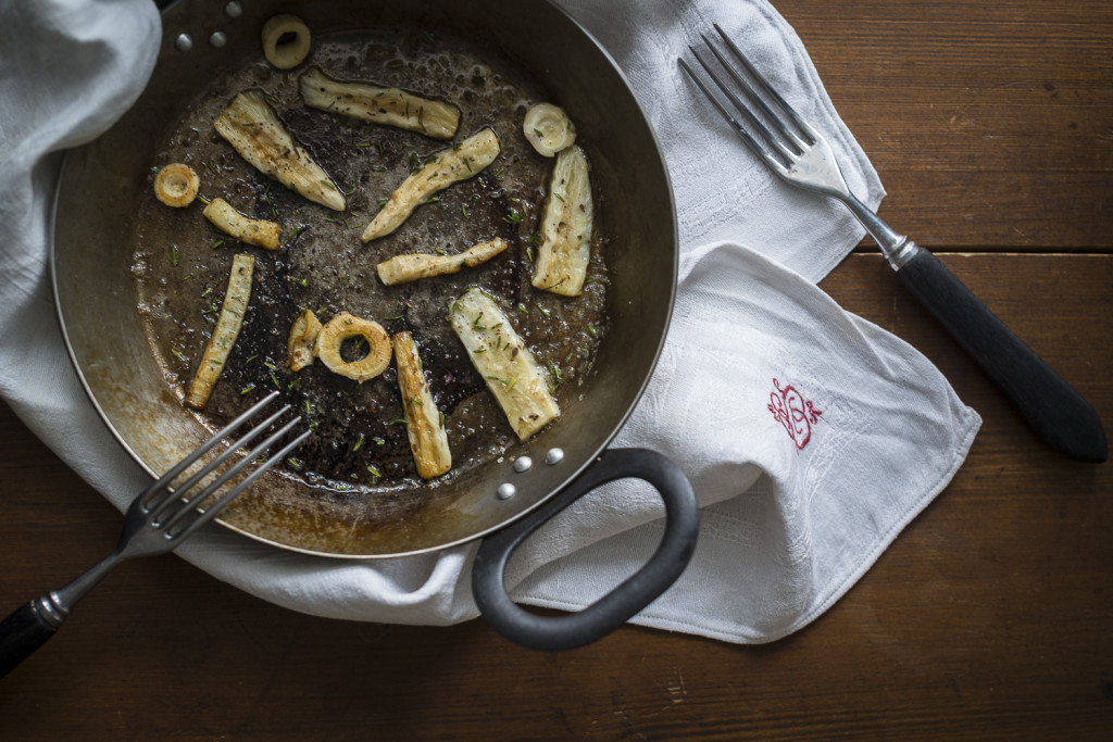 In Butter geschmurgelte Schopftintlinge