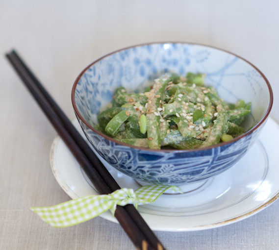 Ingen goma-ae – Bohnen mit japanischem Sesam-Dressing